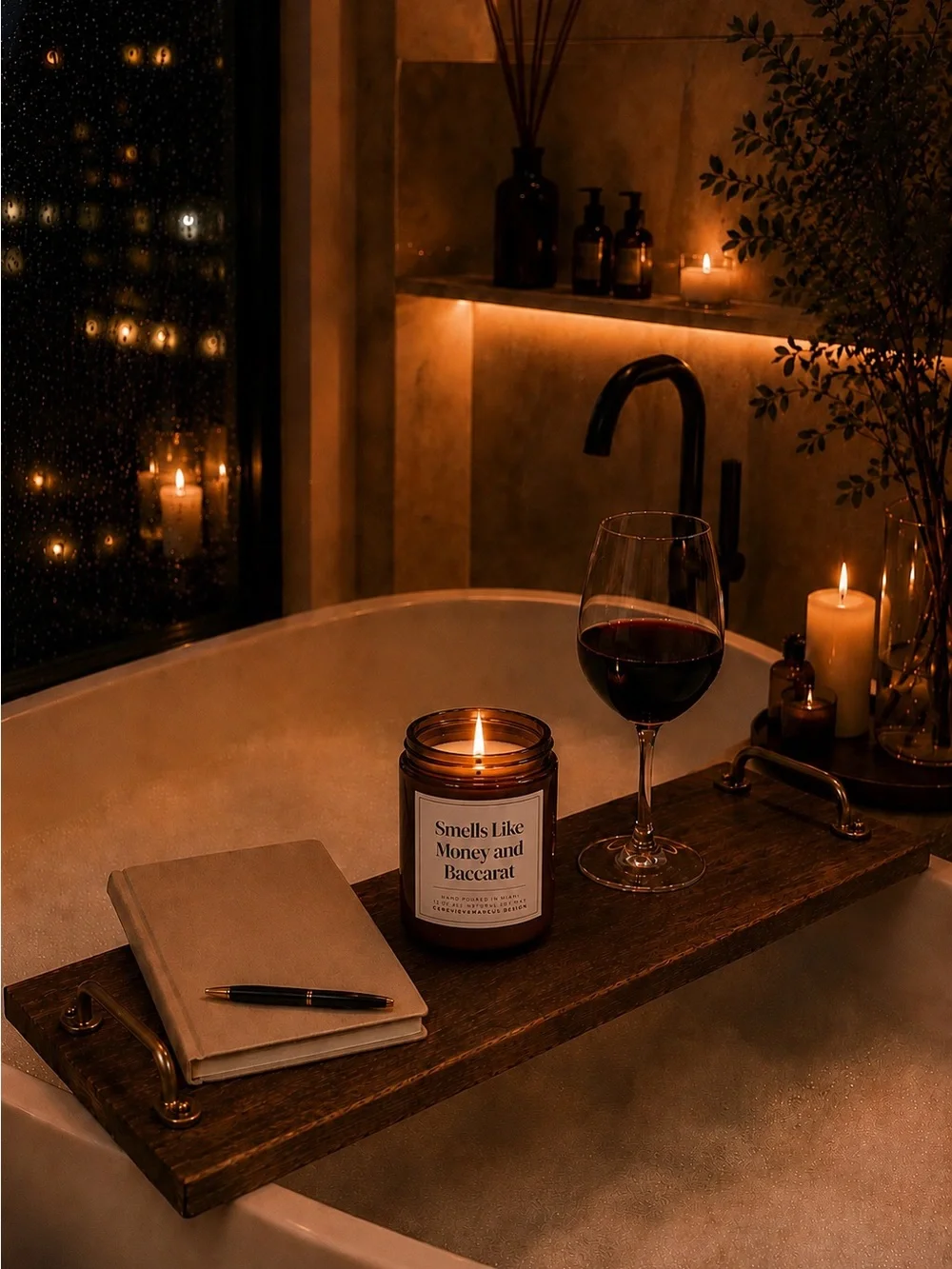 Smells Like Money and Baccarat Luxury Soy Candle 9 oz